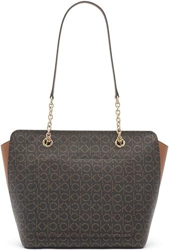 Signature Top Zip Chain Tote