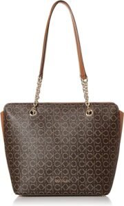 Signature Top Zip Chain Tote