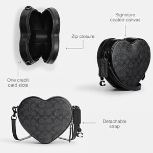 Coated Canvas Signature Heart Crossbody